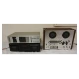 1275	VINTAGE CASSETTE & REEL TO REEL PLAYERS AKAI 4000D, NACHAMICHI BX-1 & DENON DRW 580