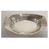 1003	STERLING SILVER SCALLOPED HANDLED OVAL DISH, 2.93 OZT