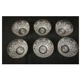 1011	CUT GLASS FINGER BOWLS, SET OF 6, EACH APPROXIMATELY 5 IN X 2 1/2 IN