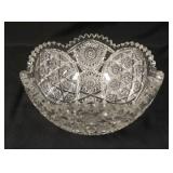1014	BRILLIANT CUT GLASS BOWL, APPROXIMATELY 10 IN X 5 IN HIGH