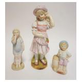 1038	3 BISQUE FIGURES, TALLEST APPROXIMATELY 12 IN HIGH