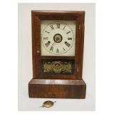 1052	ANTIQUE SETH THOMAS SHELF CLOCK, APPROXIMATELY 10 IN X 5 IN X 15 IN HIGH