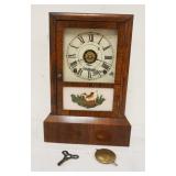 1065	ANTIQUE SHELF CLOCK, SETH THOMAS 8 DAY, ALARM, APPROXIMATELY 10 IN X 4 IN X 15 IN HIGH