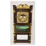 1071	ANTIQUE SHELF CLOCK W/EAGLE CREST, APPROXIMATELY 6 IN X 17 IN X 38 IN HIGH