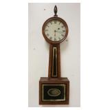 1077	ANTIQUE BANJO CLOCK, APPROXIMATELY 4 IN X 10 IN X 33 IN HIGH