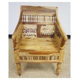 1103	CARVED TIBETAIN ARM CHAIR