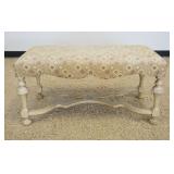 1124	UPHOLSTERED WINDOW BENCH, SOME DISCOLORATION ON UPHOLSTERY, APPROXIMATELY 39 IN X 19 IN X 20 IN