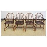 1132	DUCKLOE BROS. WINDSOR CHAIR SET OF 4 ARM CHAIRS