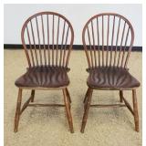 1133	DUCKLOE BROS. WINDSOR CHAIR SET OF 2 CHAIRS
