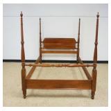 1170	CHERRY QUEEN SIZE FOUR POSTER BED, APPROXIMATELY 58 IN X 81 IN X 68 IN