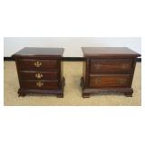 1191	BEDSIDE & 3 DRAWER STANDS, 1 MARKED THOMASVILLE, LARGEST APPROXIMATELY 29 IN X 16 IN X 25 IN H