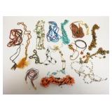 1204	SELECTION OF APPROXIMATELY 18 COSTUME NECKLACES,  SOME WITH MAKERS MARK
