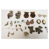 1207	SELECTION OF APPROXIMATELY 15 PAIRS OF PIERCED AND CLIP ON EARRINGS 