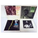 1267	BLUES RECORDS, 4 ALBUMS, LIGHTIN HOPKINS, LEADBELLY, MUDDY WATERS
