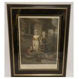 1028	FRAMED ENGRAVING *OLD CHAIRS TO MEND* CRIES OF LONDON, ENGRAVED BY VENDRAMINI, APPROXIMATELY 17