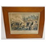 1033	CIVIL WAR ENGRAVING OF THE *BATTLE OF COAL HARBOR* JUNE 1864 BY CURRIER & IVES