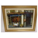 1049	FRAMED GILCEE, CONTINENTAL STREET SCENE, SIGNED ARTIST PROOF #69/950, APPROXIMATELY 22 IN X 16 