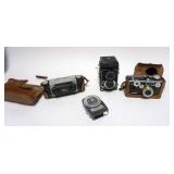 1071	VINTAGE CAMERAS, REALIST STEREO CAMERA, MINOLTA AUTOCORD, ARGUS