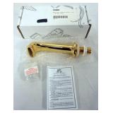 1076	LEFROY BROOKS  GOLD WALL MOUNTED SPOUT