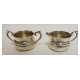 1086	STERLING SILVER CREAMER & SUGAR, GORHAM STERLING, 3.1 TOZZ