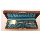 1096	STERLING SILVER FORK WITH IMAGE OF SEA HORSE, .5 TOZ