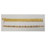 1114	2  STERLING SILVER TRI COLOR BRACELETS, 2.04 TOZ, BOTH APPROXIMATELY 7  IN