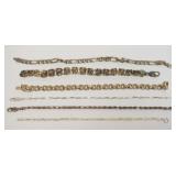 1116	6 STERLING SILVER BRACELETS, 2.36 TOZ