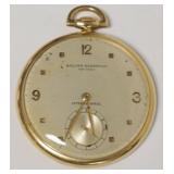 1126	14K WILLIAM BARTHMAN MENS POCKET WATCH, 19 JEWELS
