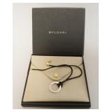 1134	BVLGARI NECKLACE BY AARON BASHA, PENDANT IS MARKED, CANNOT READ MARKING