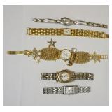 1135	ASSORTED LADIES WATCHES, KIRKS FOLLY, 2 ANNE KLEIN, RELIC AND CITIZEN