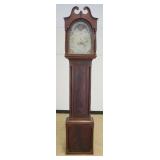 1162	ANTIQUE MAHOGANY TALL CASE CLOCK WITH MOON DIAL, APPROXIMATELY 21 IN X 12 IN X 96 IN H
