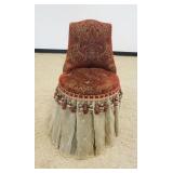 1175	UPHOLSTERED BOUDIOR CHAIR WITH TUFTED SEAT, APPROXIMATELY 17 IN X 18 IN X 34 IN H