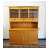 1185	DANISH 2 PART CABINET WITH 3 DOORS, 4 DRAWERS, INTERIOR INDIRECT LIGHTING, APPROXIMATELY 64 IN 