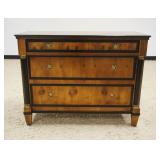 1199	CENTURY MAHOGANY 3 DRAWER CHEST WITH EBONIZED HALF COLUMNS AND BORDERS, APPROXIMATELY 42 IN X 1