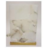 1218	MODERN STYLE MARBLE INDIRECT LIGHT TABLE LAMP, APPROXIMATELY 6 IN X 10 N X 15 IN HIGH