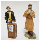 1002	ROYAL DOULTON FIGURES, THE AUCTIONEER, THE DETECTIVE, EACH APPROXIMATELY 10 IN HIGH