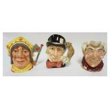 1007	ROYAL DOULTON CHARACTER TOBY JUGS, THE RED QUEEN, MAD HATTER, THE CLOWN, EACH APPROXIMATELY 8 1