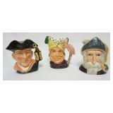 1012	ROYAL DOULTON CHARACTER TOBY JUGS, NIGHT WATCHMAN, UGLY DUTCHESS, DON QUIXOTE, EACH APPROXIMATE