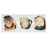 1017	ROYAL DOULTON CHARACTER TOBY JUGS, SAIREY GUMP, YACHTSMAN, JANE SEYMOUR, EACH APPROXIMATELY 8 I