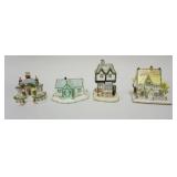 1021	COALPORT BONE CHINA COTTAGES, THE VILLAGE CRICKET PAVILION, KEEPERS COTTAGE, THE OLD CUROSITY S
