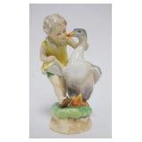 1022	ROYAL WORCESTER FIGURE OF CHILD TITLED *GOOSIE GOOSIE GANDOR* #3304, APPROXIMATELY 6 IN HIGH