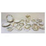 1050	LARGE SELECTION OF ASSORTED GILT DECORATED CHINA INCLUDING NORITAKE, MEITO CHINA