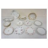 1054	GROUP OF ASSORTED DECORATIVE CHINA INCLUDING BAVARIAN OVAL BASKET, LIMOGES, GILT & FLORAL DECOR