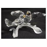 1084	SWARVOSKI CRYSTAL TURTLE DOVES, APPROXIMATELY  4 IN X 2 1/2 IN H