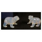1086B	SWAROVSKI WHITE OPAL POLAR BEAR CUBS, APPROXIMATELY 2 1/4 IN HIGH