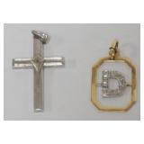 1098	2-14K PENDANTS, .83 DWT 