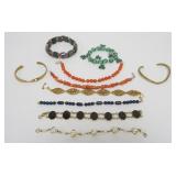 1109	10 ASSORTED LADIES BRACELETS, SOME MARKED BY MAKER