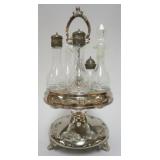 1126	VICTORIAN CASTER SET, APPROXIMATELY 16 IN H, BOTTLE DAMAGE