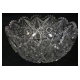 1134	AMERICAN BRILLIANT CUT GLASS BOWL, APPROXIMATELY 8 IN X 4 IN H