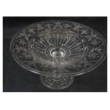 1136	CUT GLASS TAZZA, APPROXIMATELY 8 IN X 4 1/2 IN H